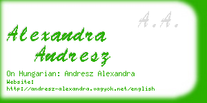 alexandra andresz business card